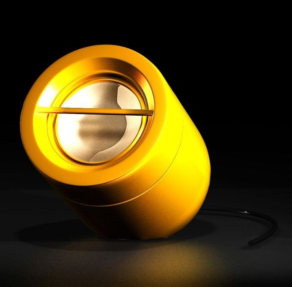 yellow portable speaker