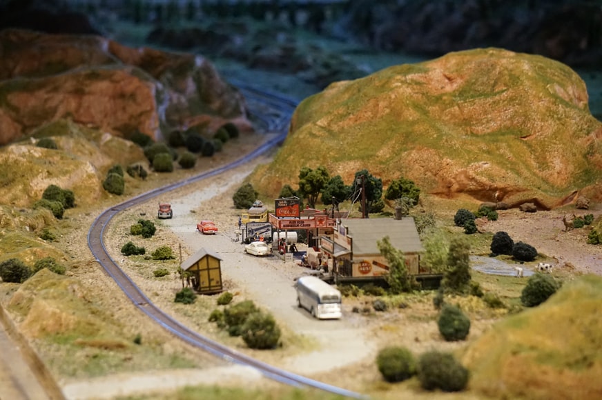 a model railway for a model train