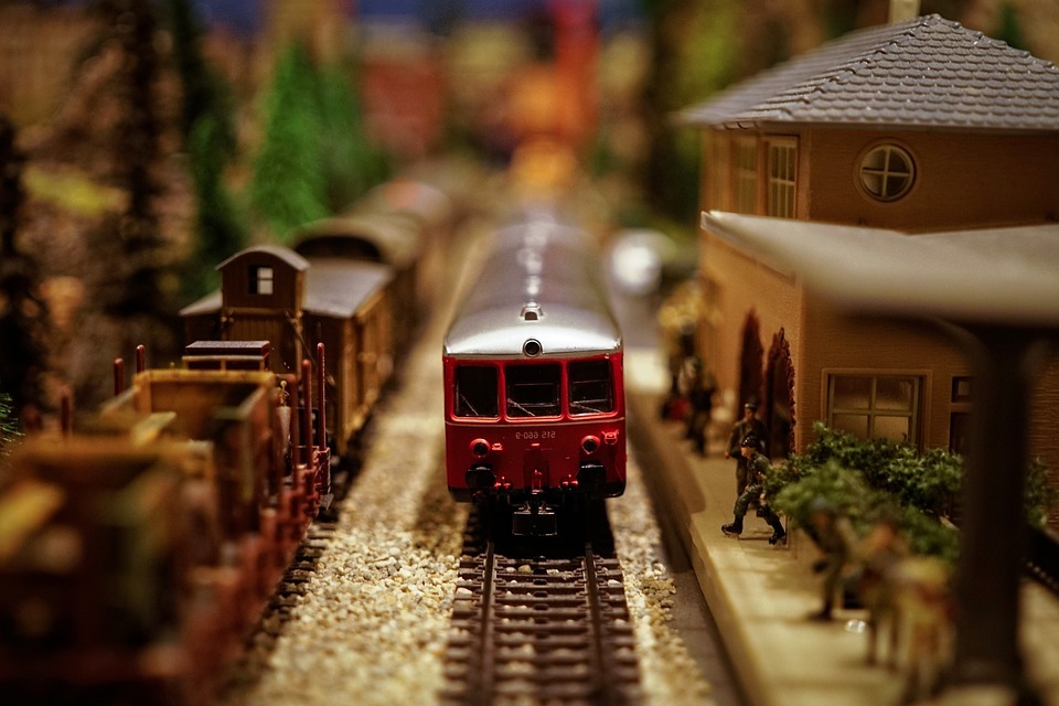 A model train track