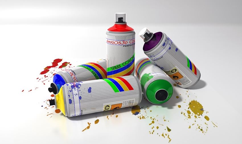 using spray paint on plastic
