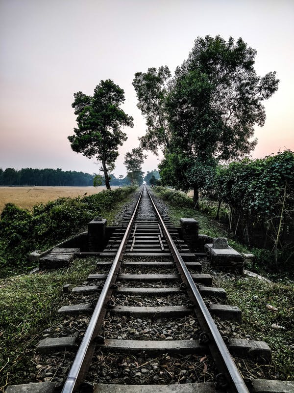 An empty railway track