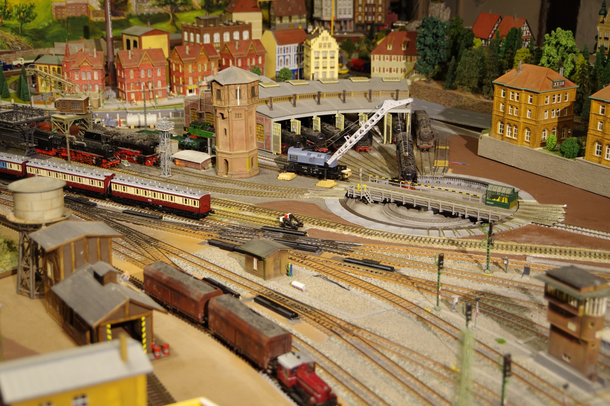 model train with scenery