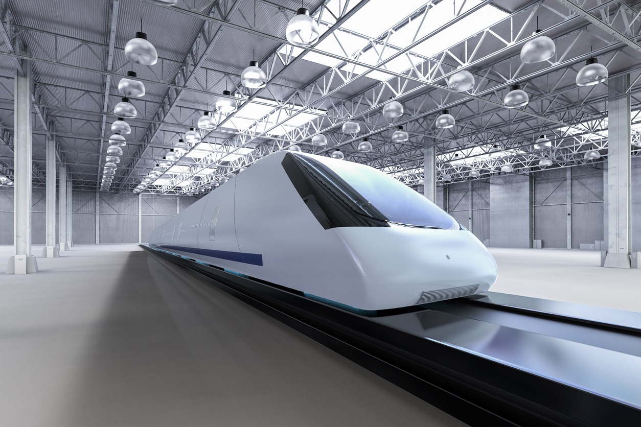 3d rendering high speed train 