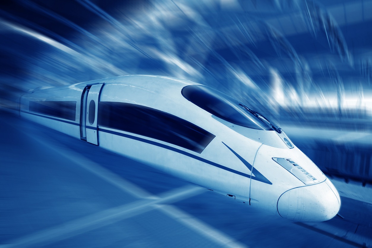 high speed train with airflow