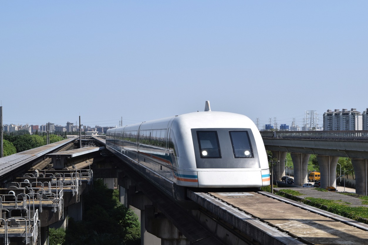 Shanghai maglev train in Longyang Road station, SHanghai, China