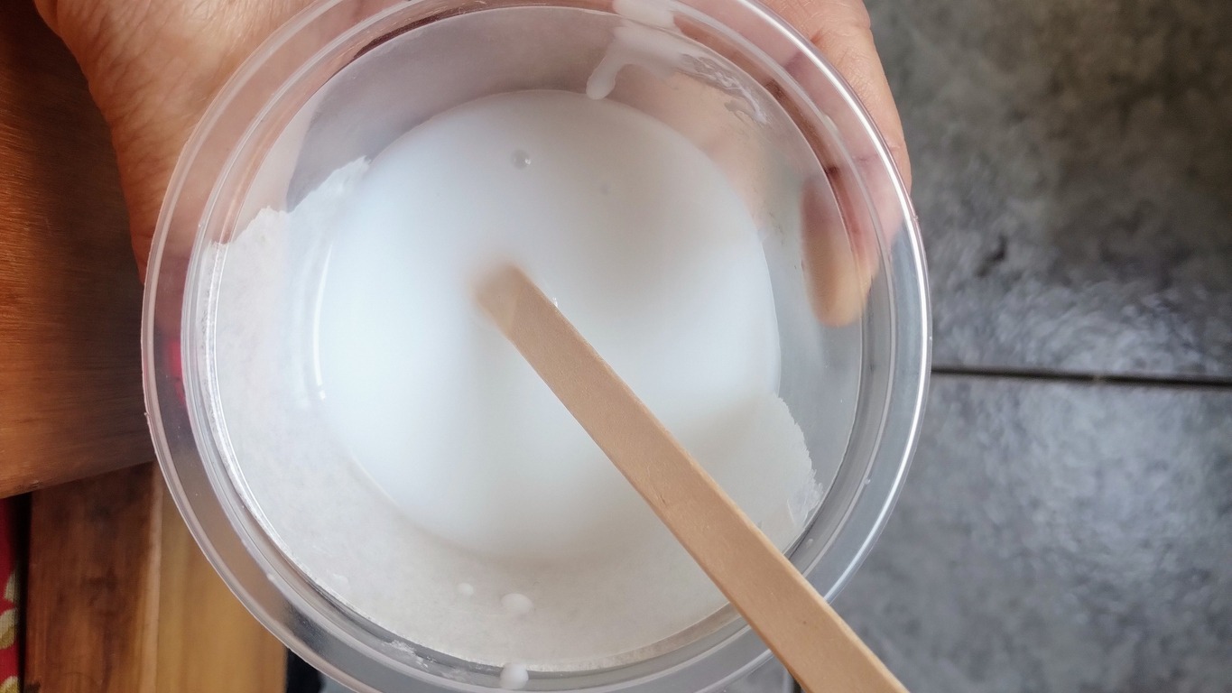 Homemade Glue being mixed