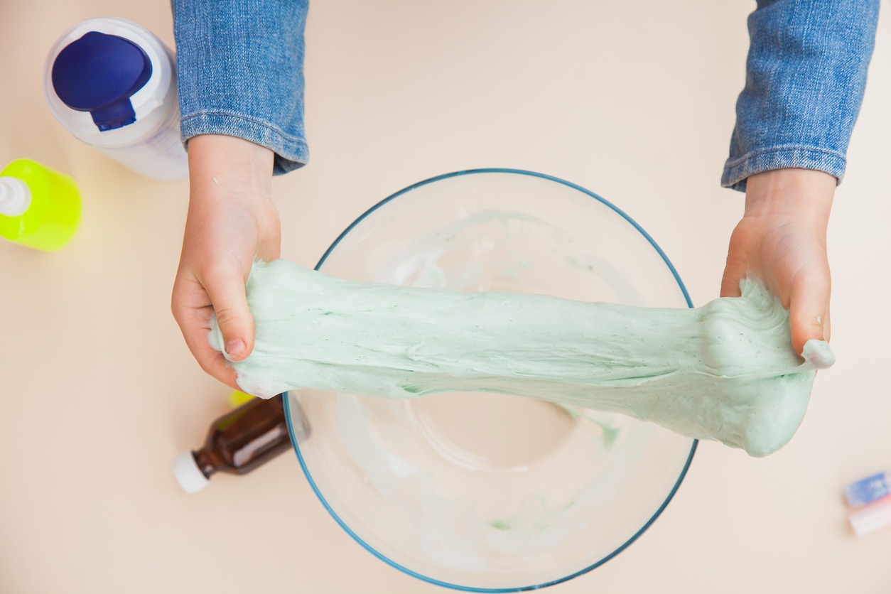 making slime with glue