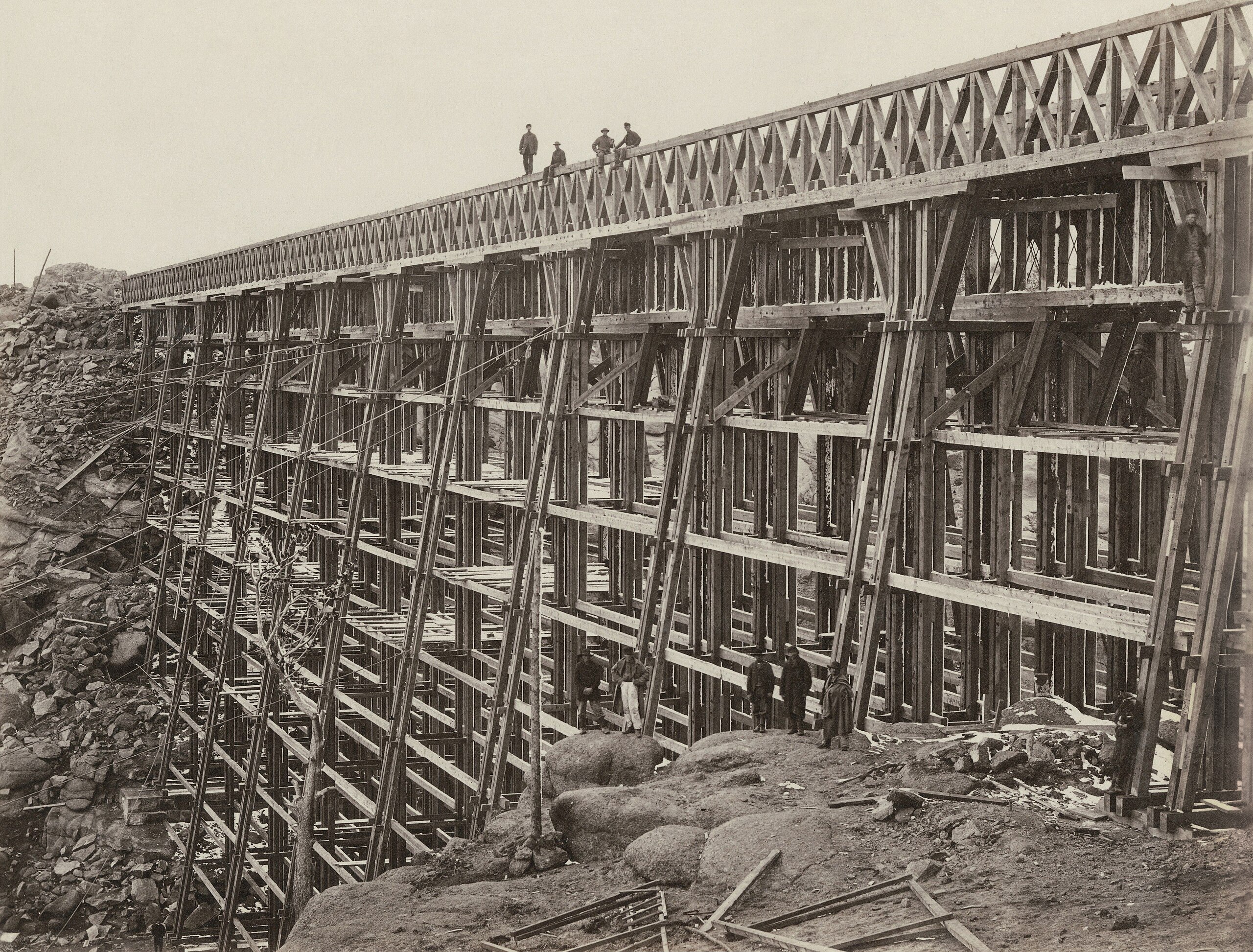 part of photographs taken during construction of the Union Pacific Railroad, 1864-1869
