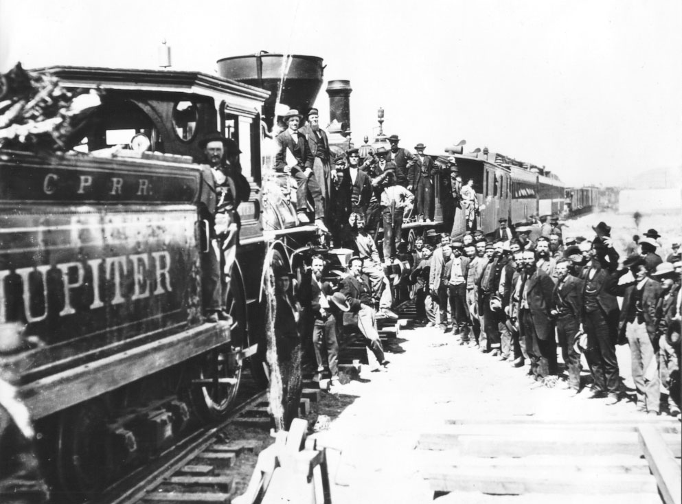 The first transcontinental railroad was completed in 1869