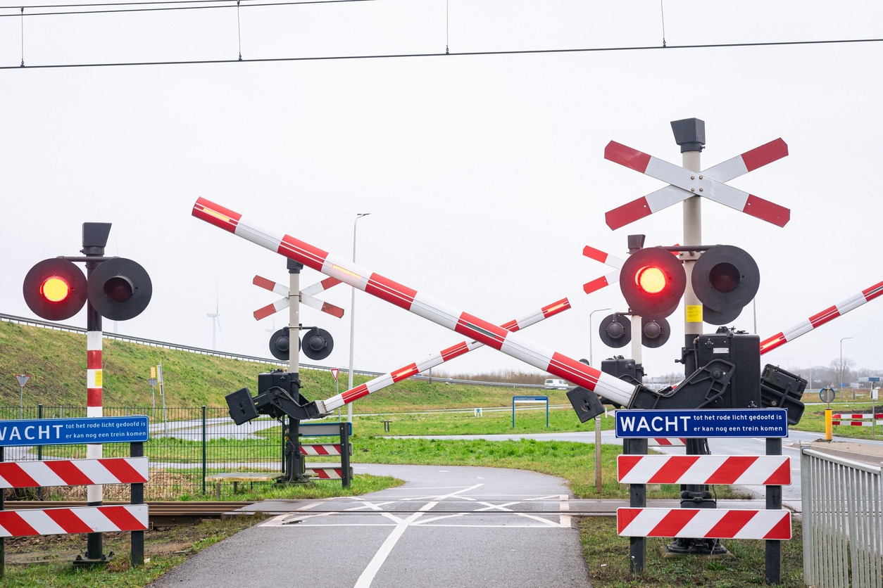 Train Signals Road Crossing