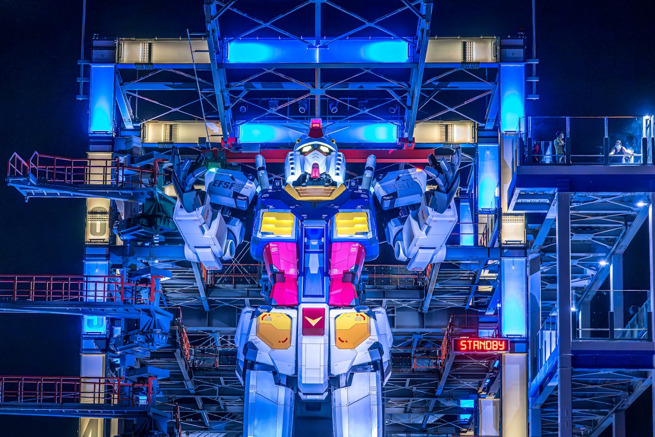 gundam Factory Yokohama at Night