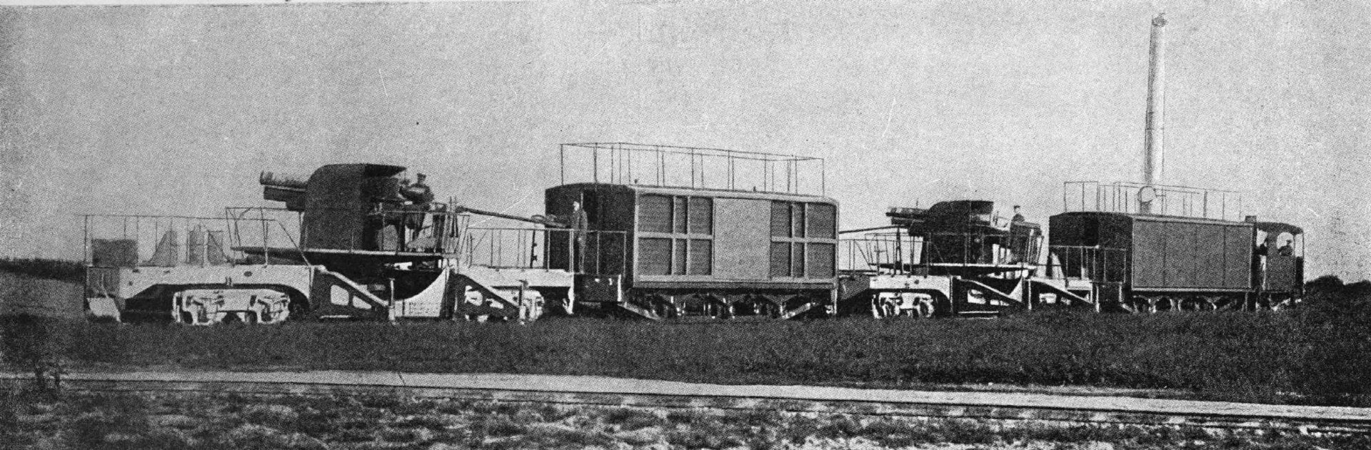 French mobile artillery battery