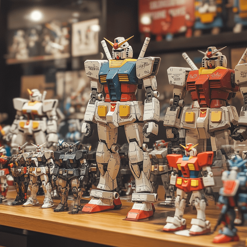 Gundam on display