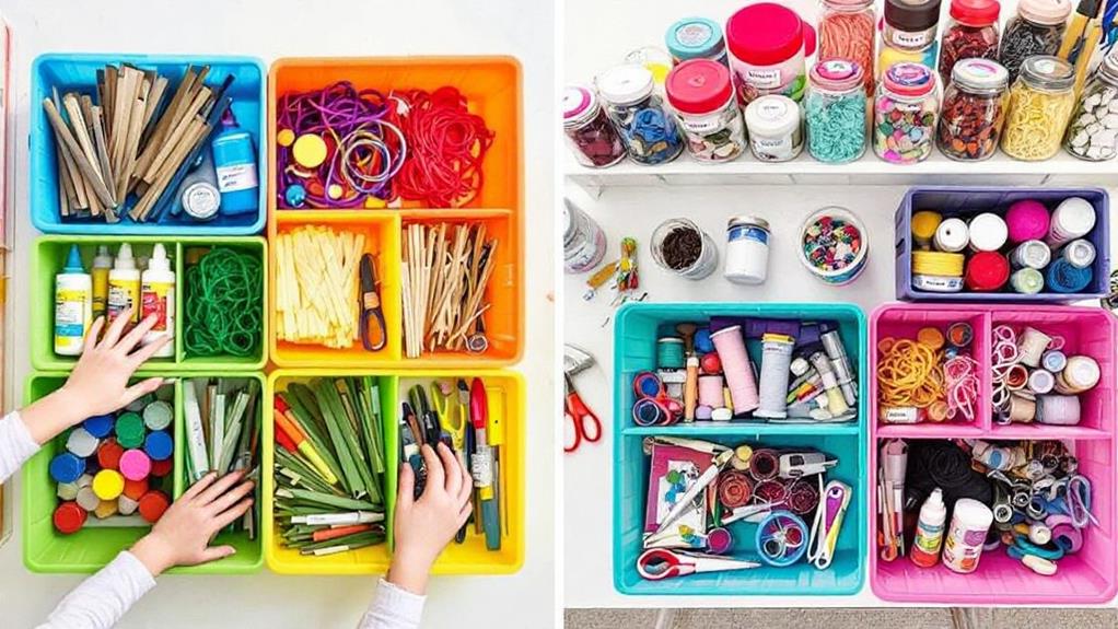 craft supply organization and storage