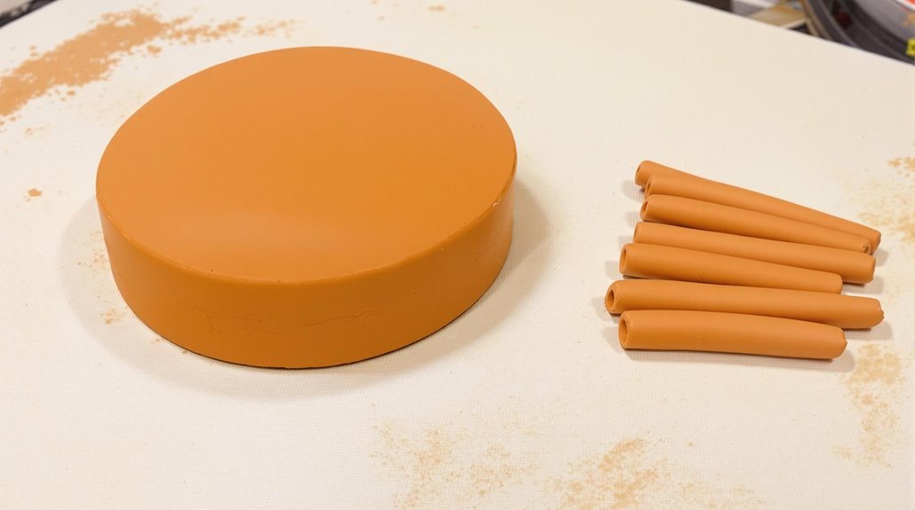 preparing clay for coil building
