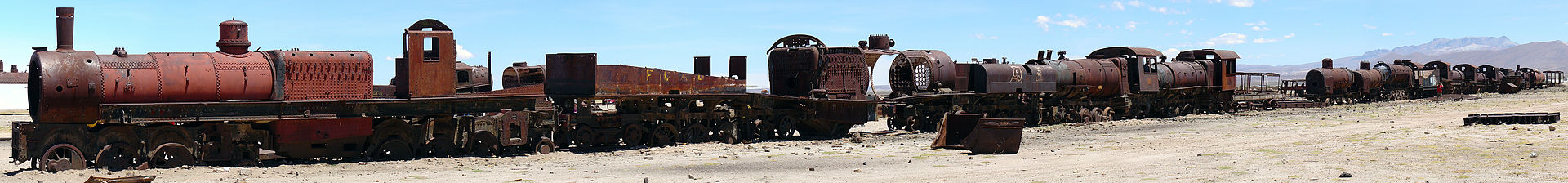 Cementerio de Trenes (train cemetery) in Bolivia