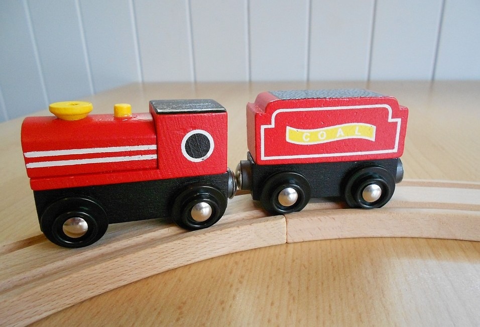 Wooden train toy